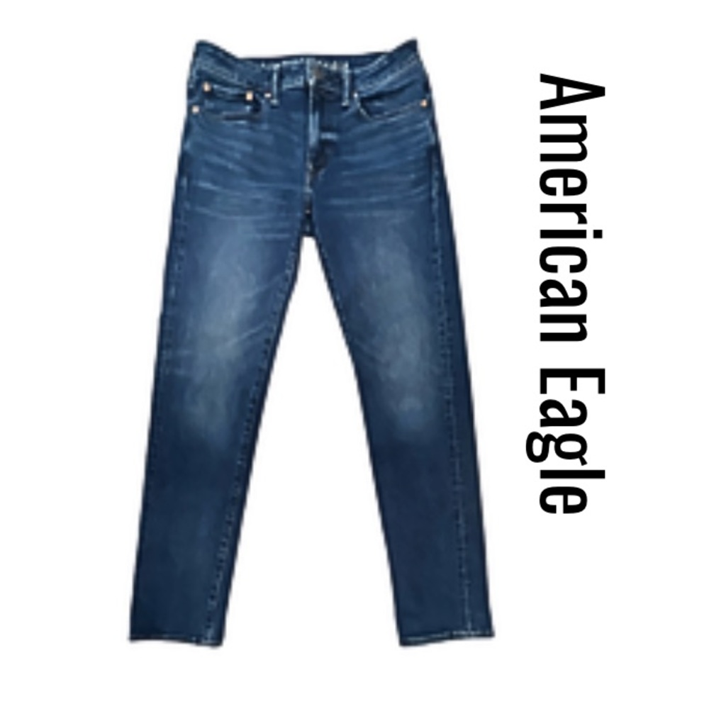 American Eagle AirFlex+ Slim Straight Leg Dark Wash Jeans Mens Size 30 EUC!
